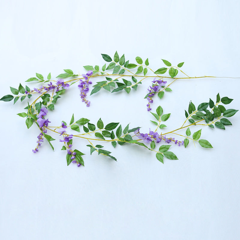 Purple Artificial Wisteria Flowers Fake Garland Wall Decoration