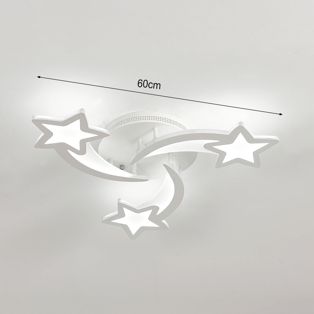 Modern Star LED Ceiling Light 3 Head Cool White