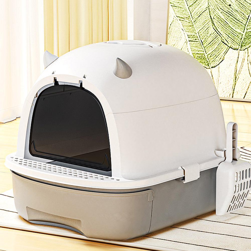 Little Devil Design Enclosed Cat Litter Box