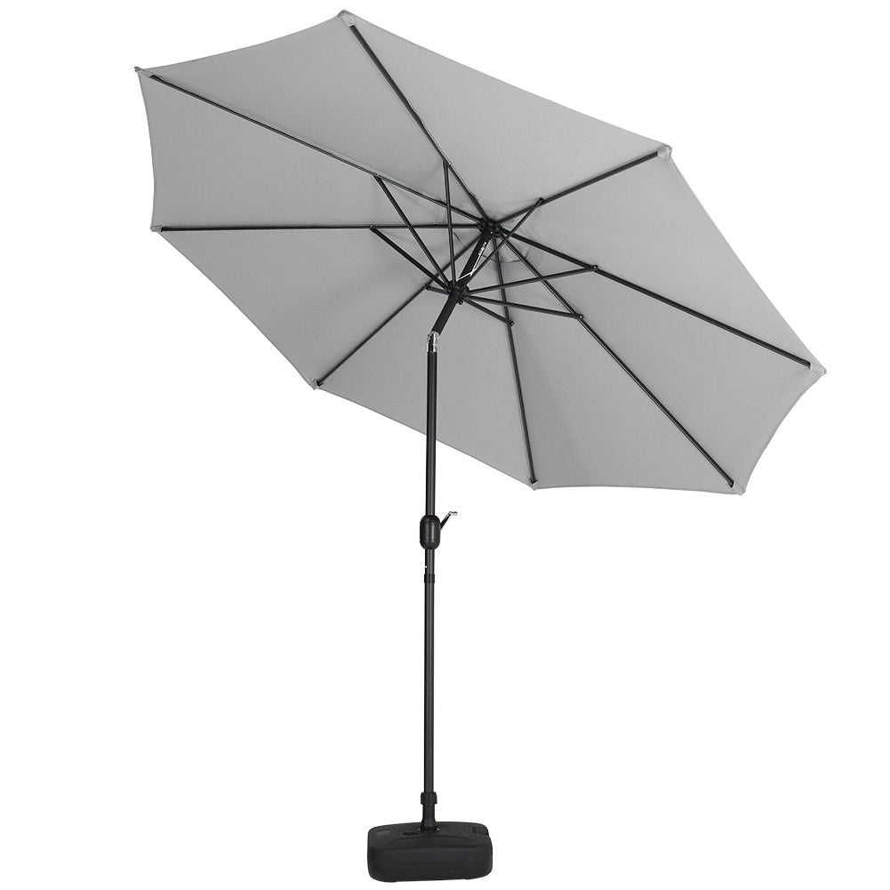 240 cm H 3M Outdoor Large Rotating Patio Parasol , with Plastic Fillable Base