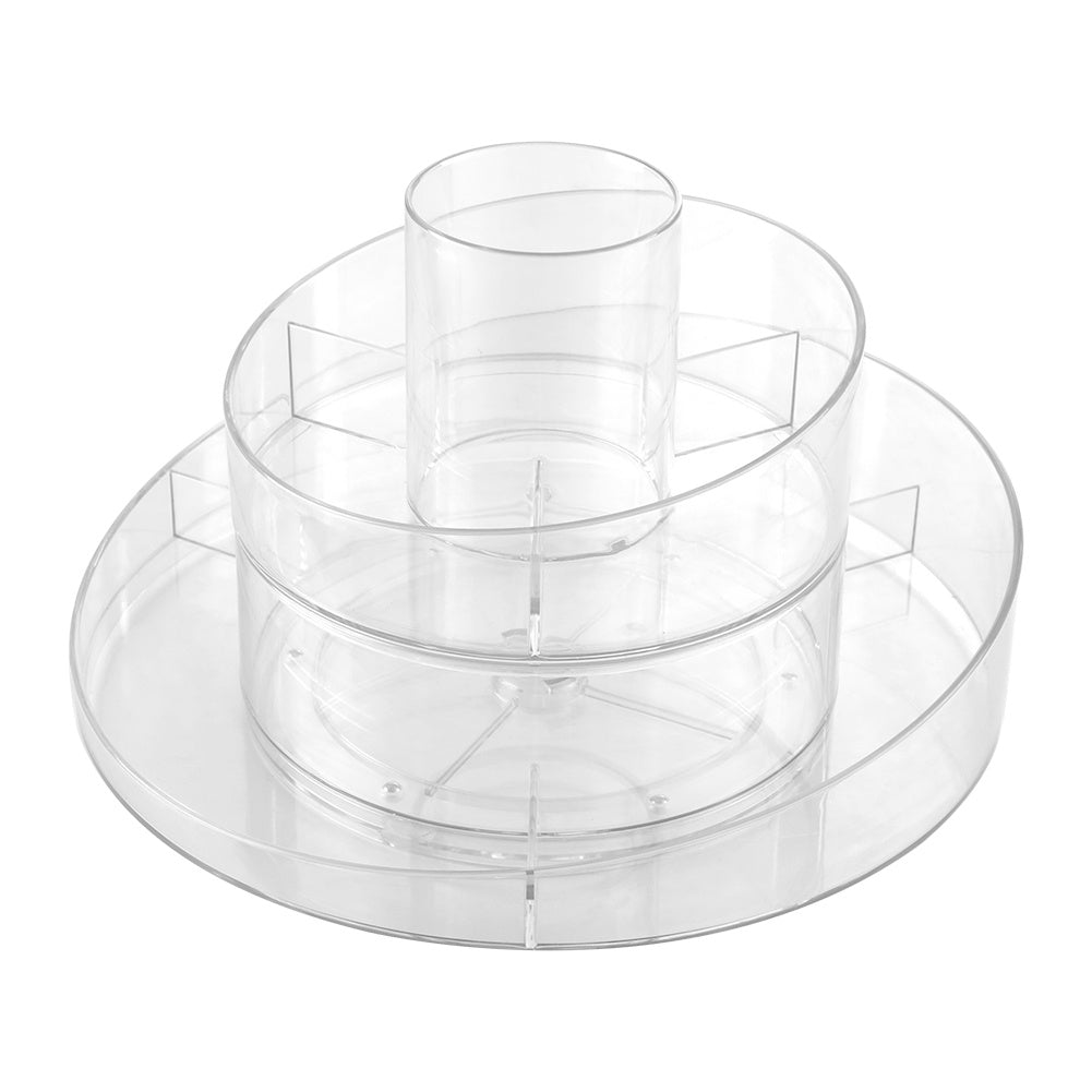 Circular Chic Transparent Makeup Storage Carousel