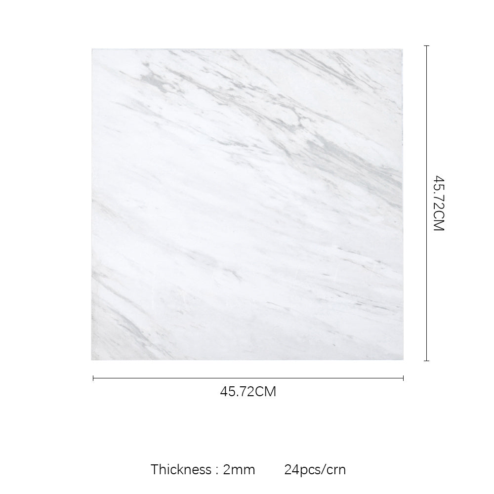 24Pcs Square Self Adhesive Stone Effect PVC Floor Tiles