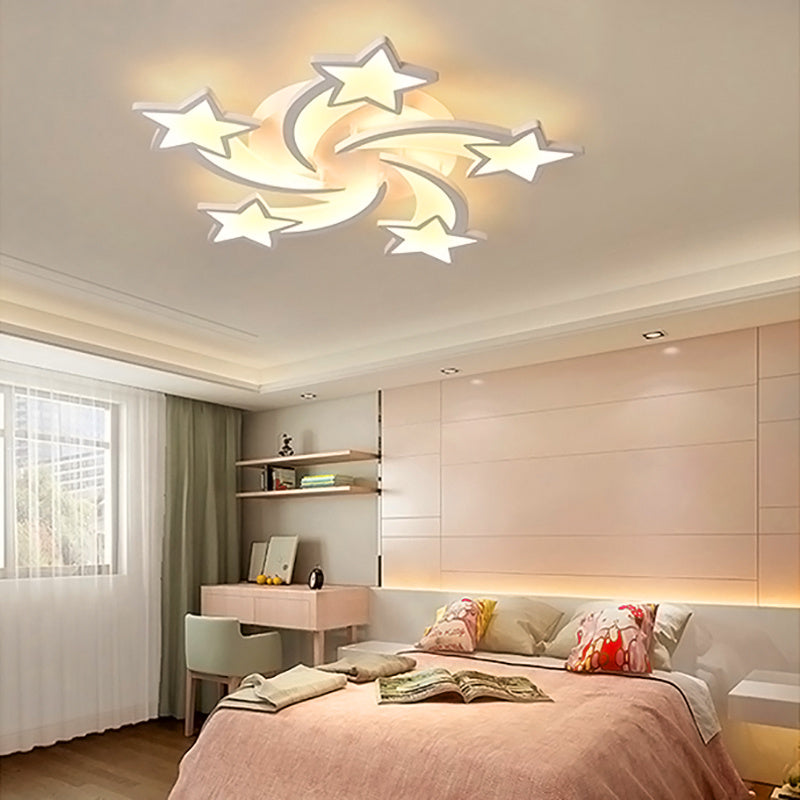 Modern Star LED Ceiling Light 5 Head Dimmable