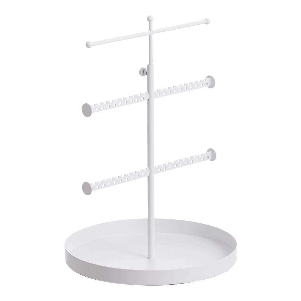 White 3 Tier Retractable Jewelry Display Stand