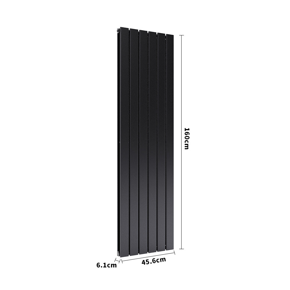 1368W Steel Smoke Grey Vertical Tall Radiator with Double Panel