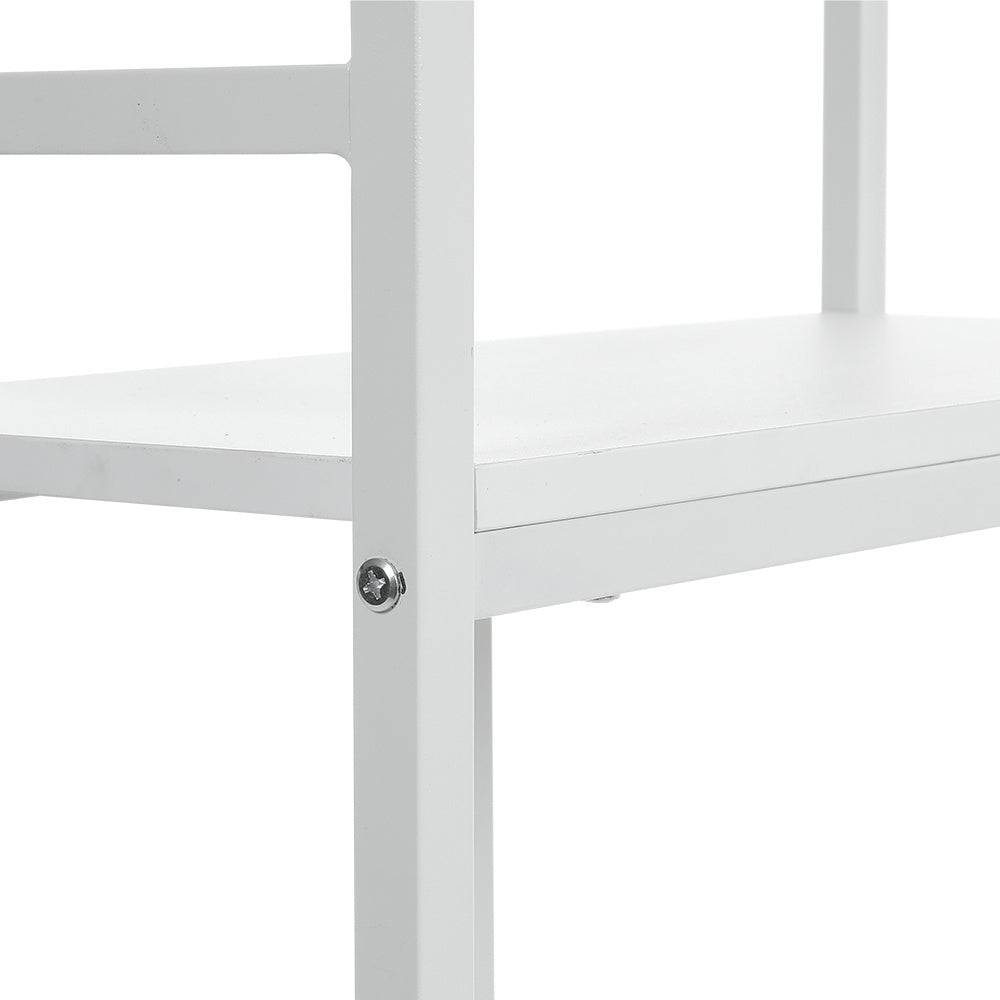 White 6 Tier Open Bookcase Storage Shelf