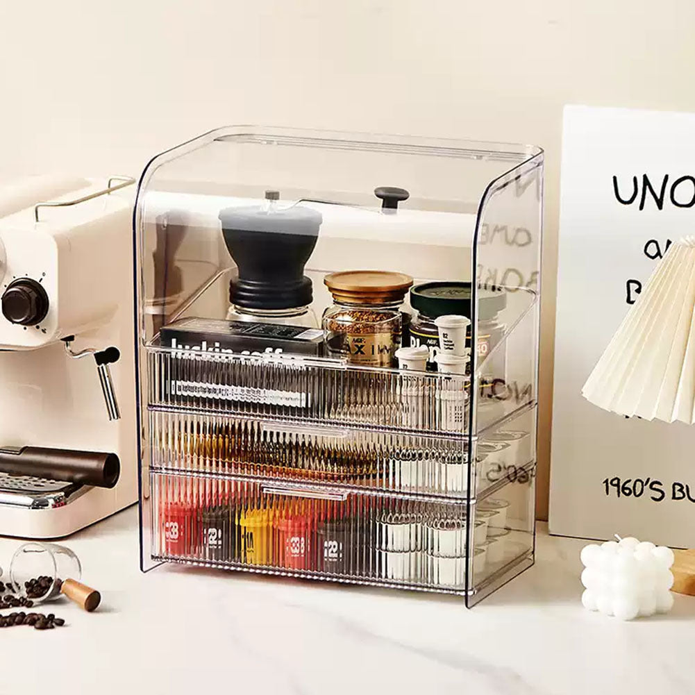 3Tier Transparent Makeup Cosmetics Storage Organizer