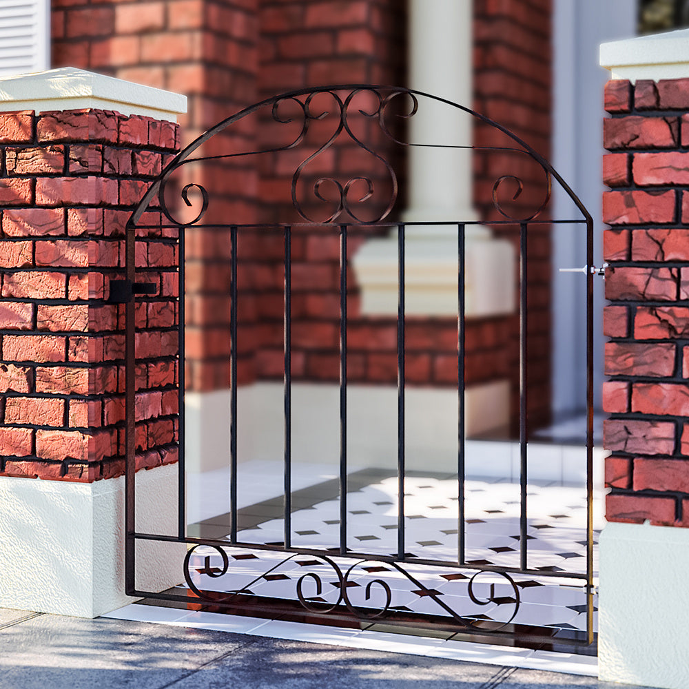 3ft Wrought Iron Pedestrian Gate with Fittings Bolt Heavy Duty