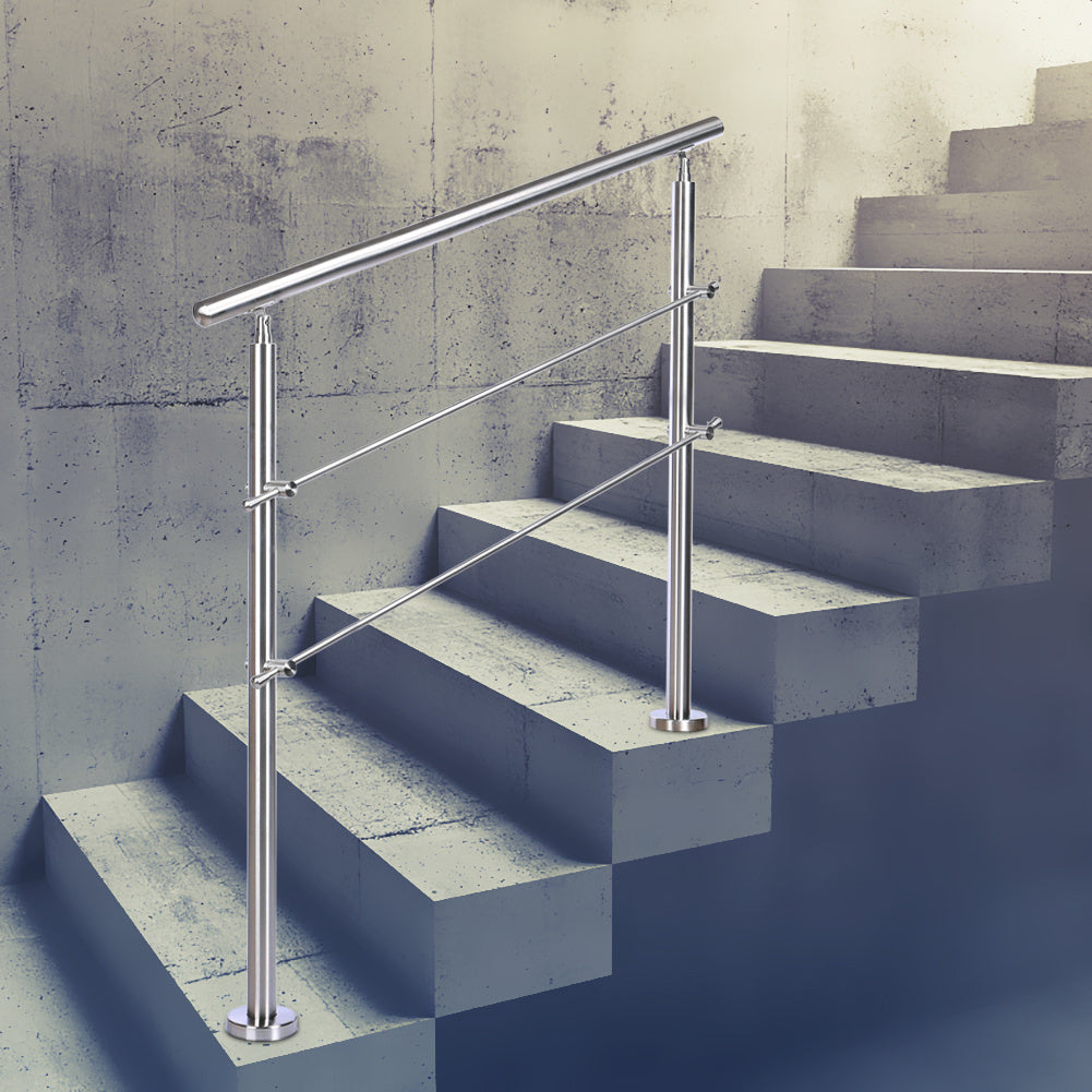 180CM Handrail Stainless Steel Balustrade, With 2 Crossbars