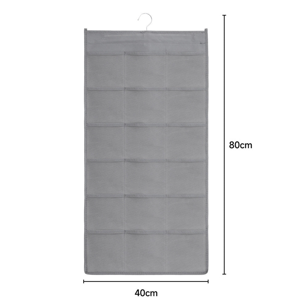 Versatile Double Sided 30 Pockets Fabric Hanging Storage Bag