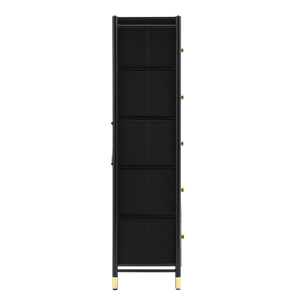 Black 10 Drawer Plastic Storage Cabinet