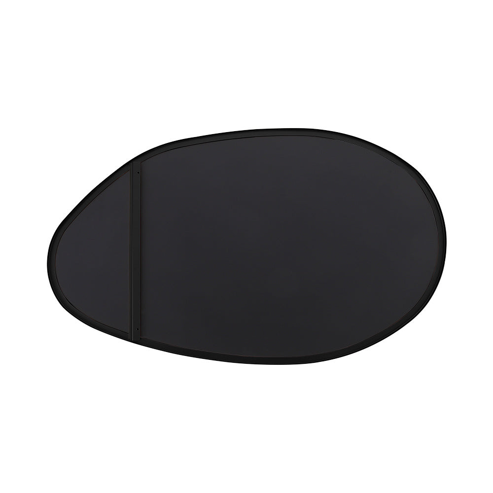 Black Irregular Metal Framed Wall Mirror Decorative