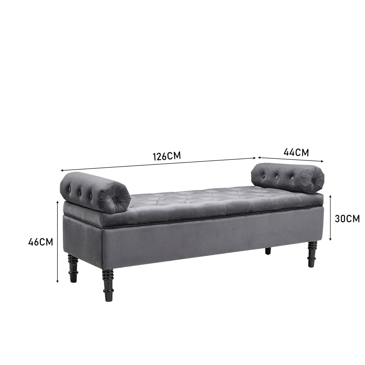 Luxury Flip Top Storage Bench with Hidden Compartment Plush Velvet Extra Seating