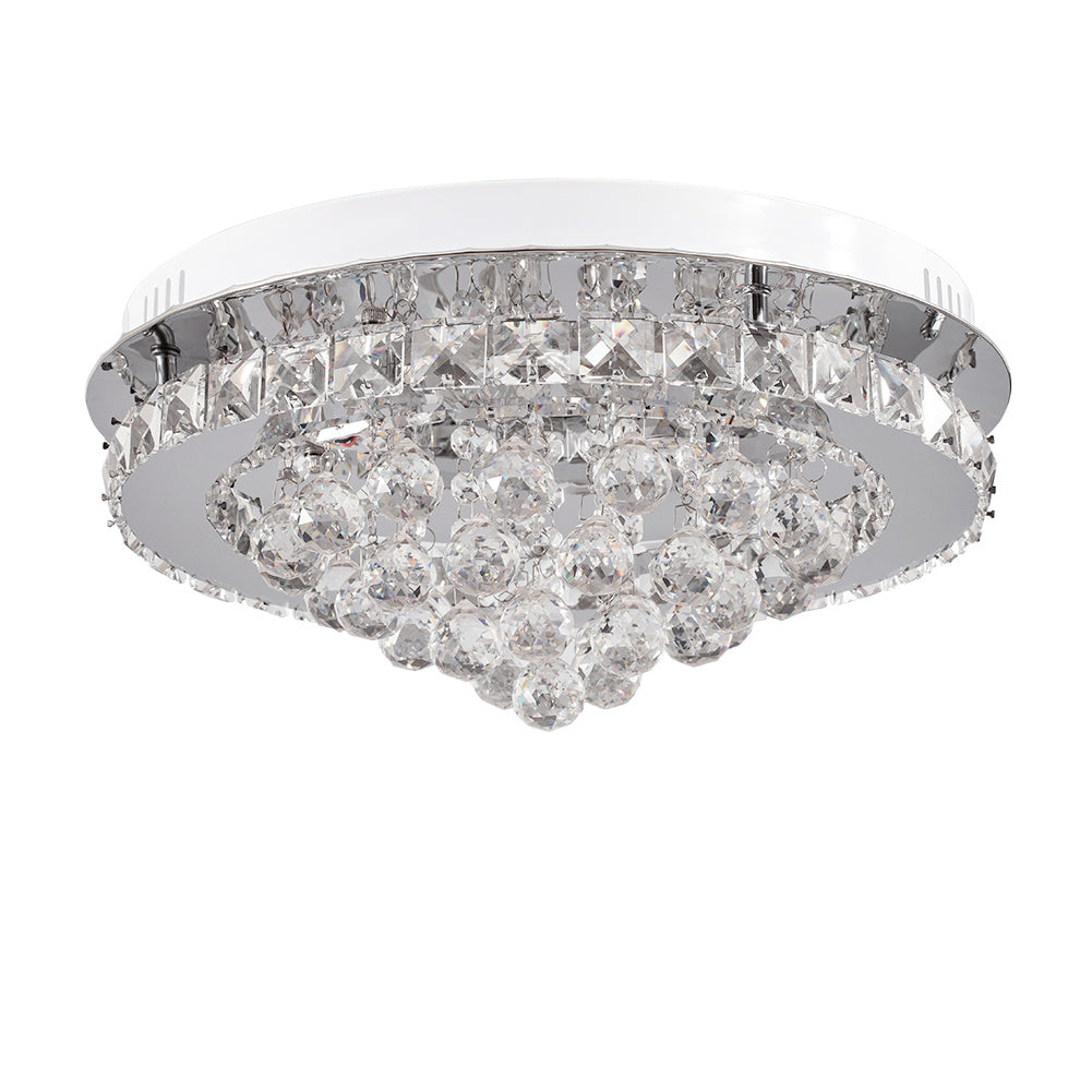 Modern Round LED Ceiling Light Crystal Lamp, 40CM Dimmable