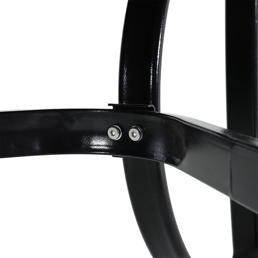 Set of 5 Garden 105CM Patio Glass Umbrella Round Table and Folding Chairs Set