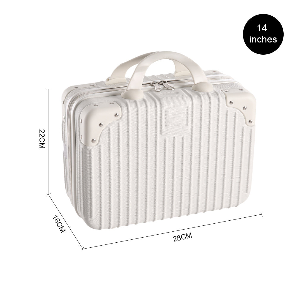 White Portable Plastic Makeup Case for Travel