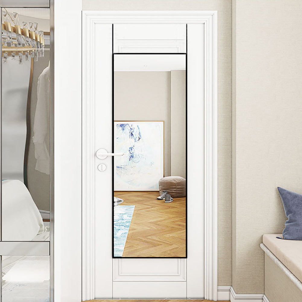 Metal Frame Over the Door Full Length Mirror All Overlook Black Mirror