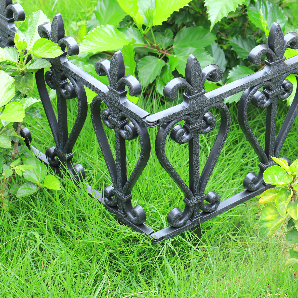 Set of 3 Decorative Garden Border Fence Outdoor Lawn Edging
