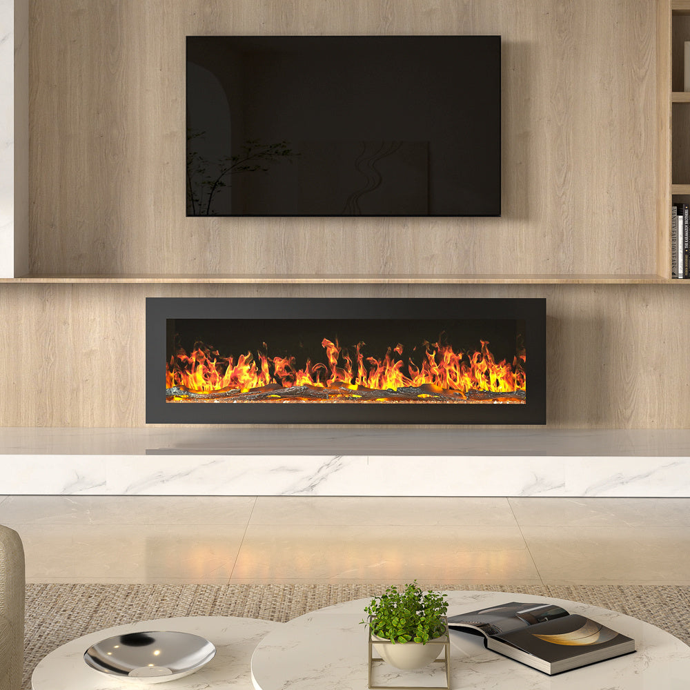 40 Inch Wall Mount Freestanding Electric Fireplace 9 Flame Colors with Remote Control