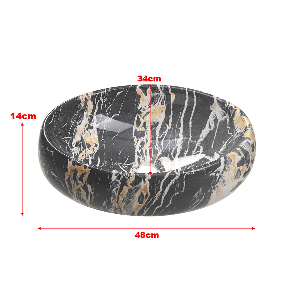 Modern Oval Ceramic Bathroom Vessel Sink