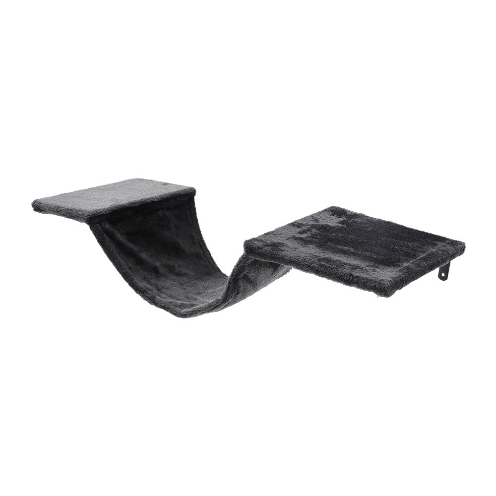 Grey Cat Tree Set with Hammock and Jumping Platform