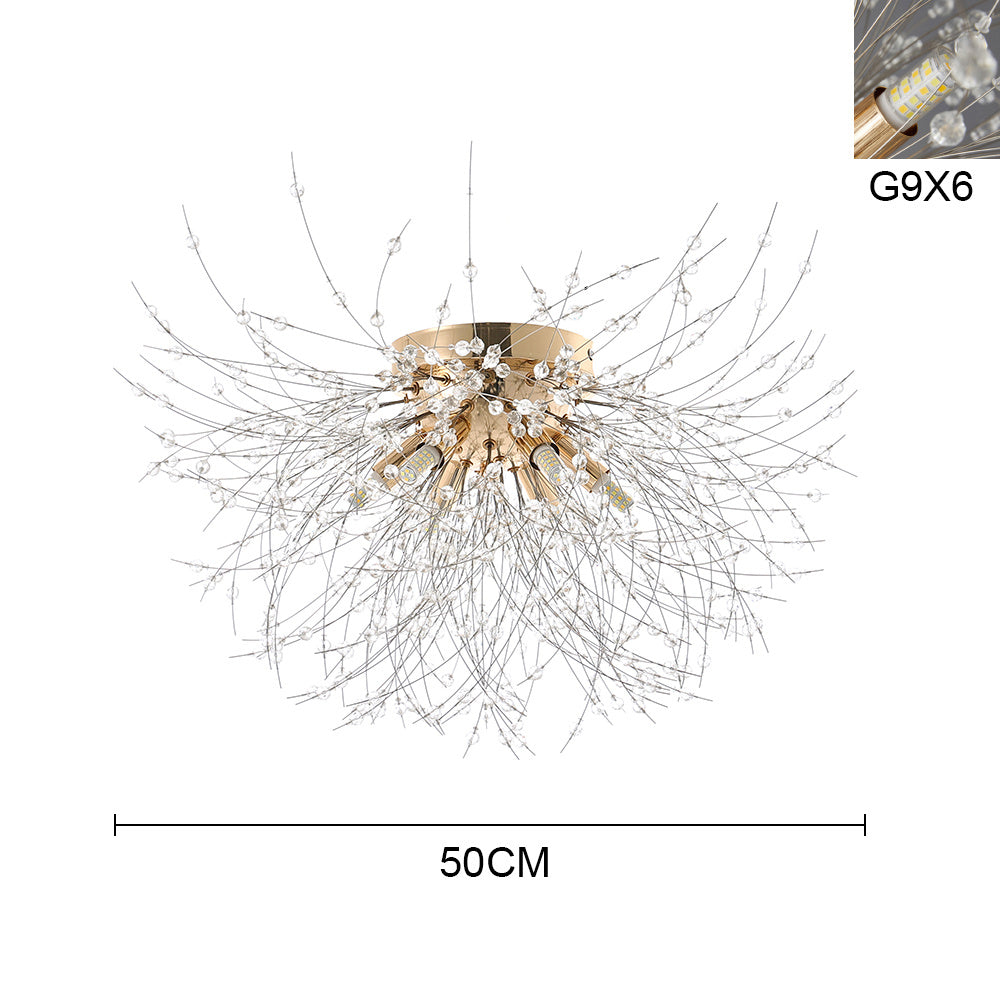 Gold Beaded Fireworks Recessed Ceiling Light