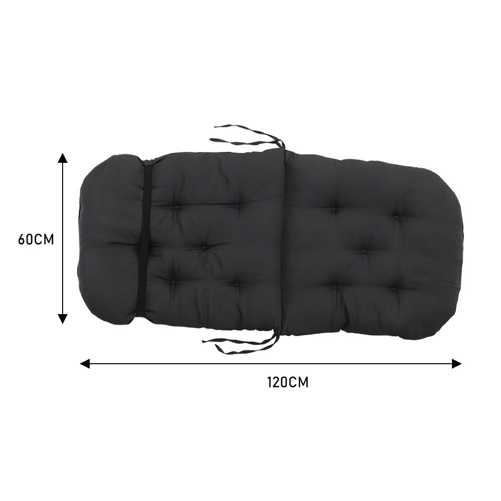 Rocking Chair Rattan Chair Non slip Comfortable Seat Cushion,Dark Grey