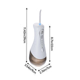 Portable Cordless Water Flosser Oral Irrigator USB Rechargeable with 4 Replaceable Jet Tips
