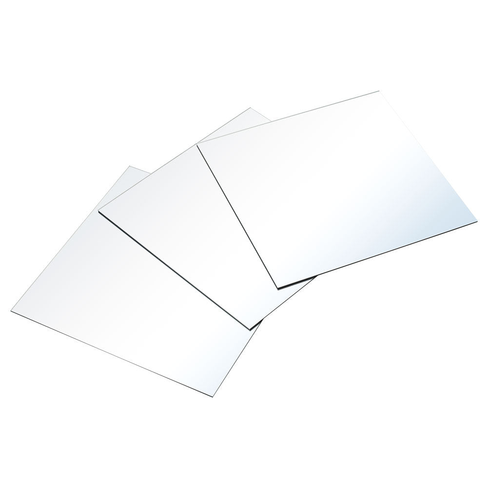 3pcs 30cm Acrylic Adhesive Wall Mirror Tiles