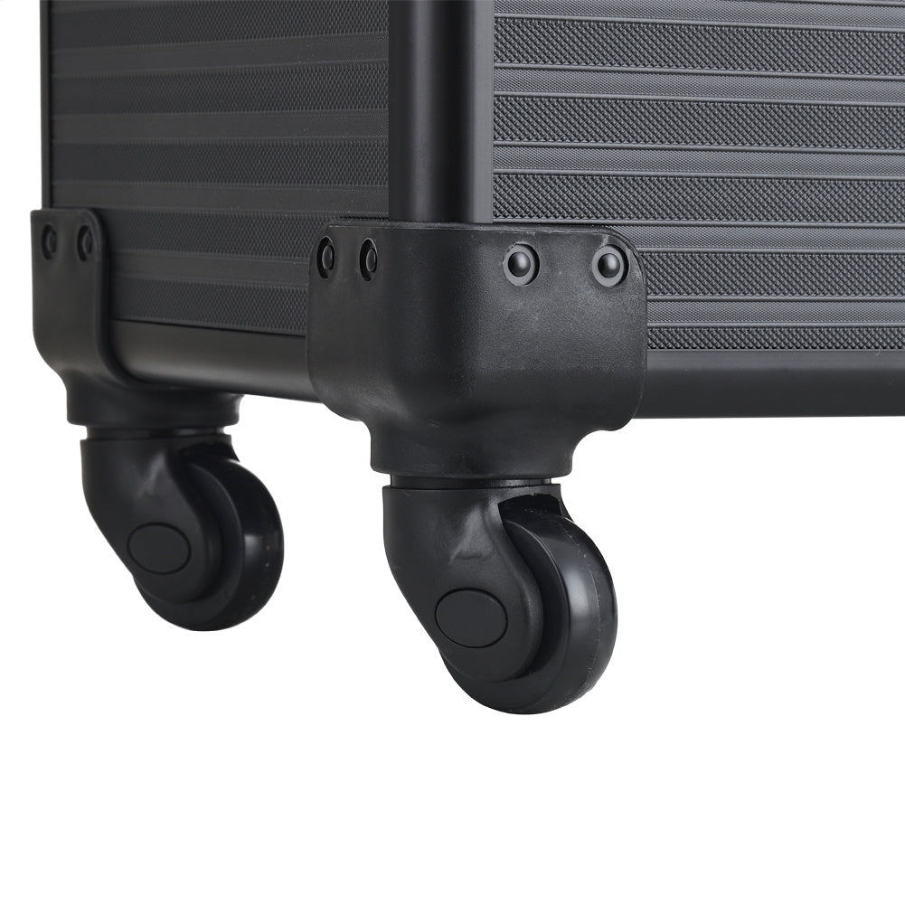 3in1 Cosmetic Train Case with Detachable Beauty Storage Box,Black