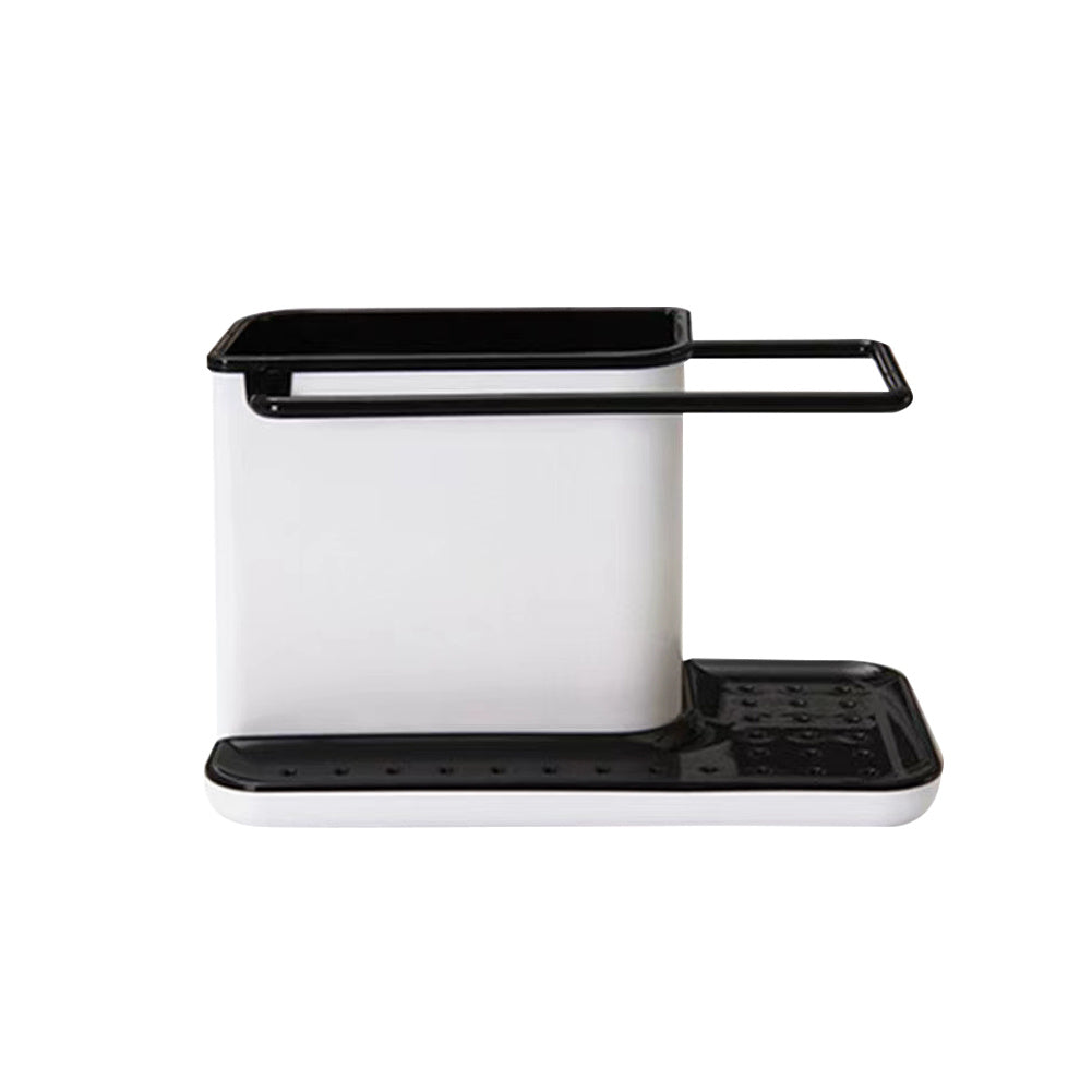 White Kitchen Sponge Cloth Holder Sink Caddy Organiser