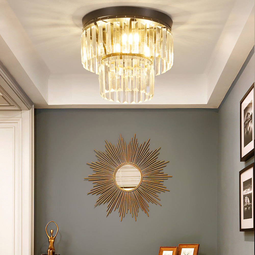 Modern Black 30x20cm Crystal LED Ceiling Light