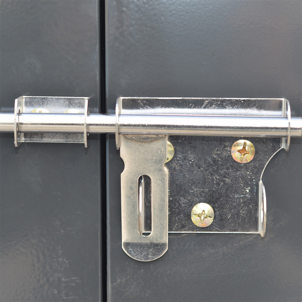 Charcoal Black Outdoor Garden Steel Storage Shed