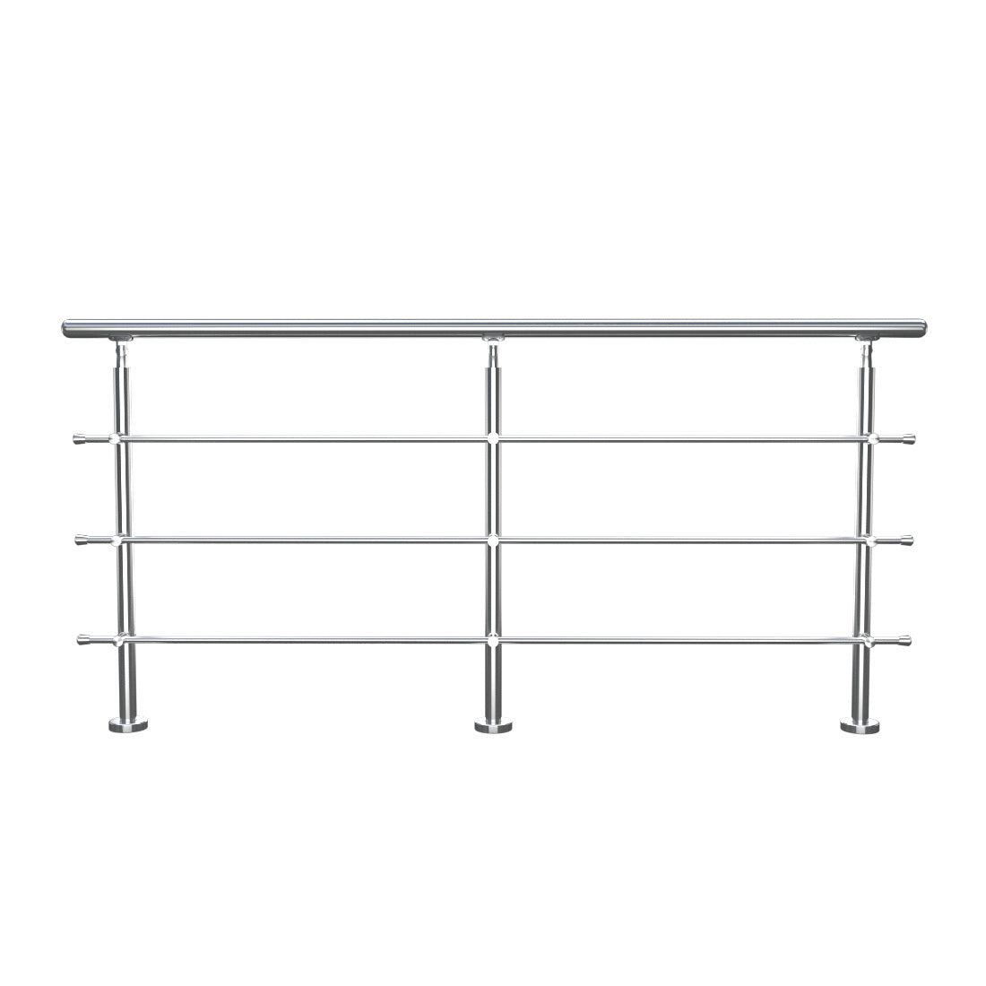 240CM Handrail Stainless Steel Balustrade With 3 Crossbars