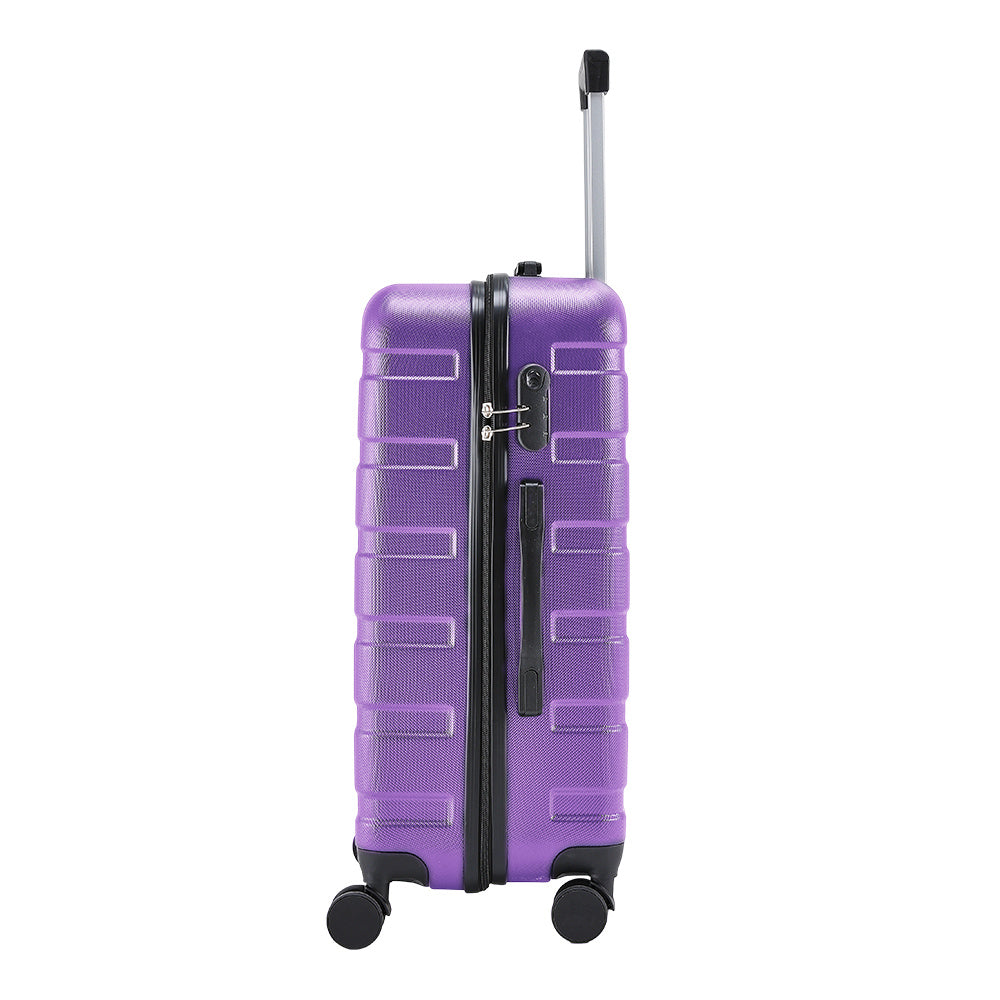 Purple 28 inch Hard Shell Rolling Luggage Trolley Travel Case