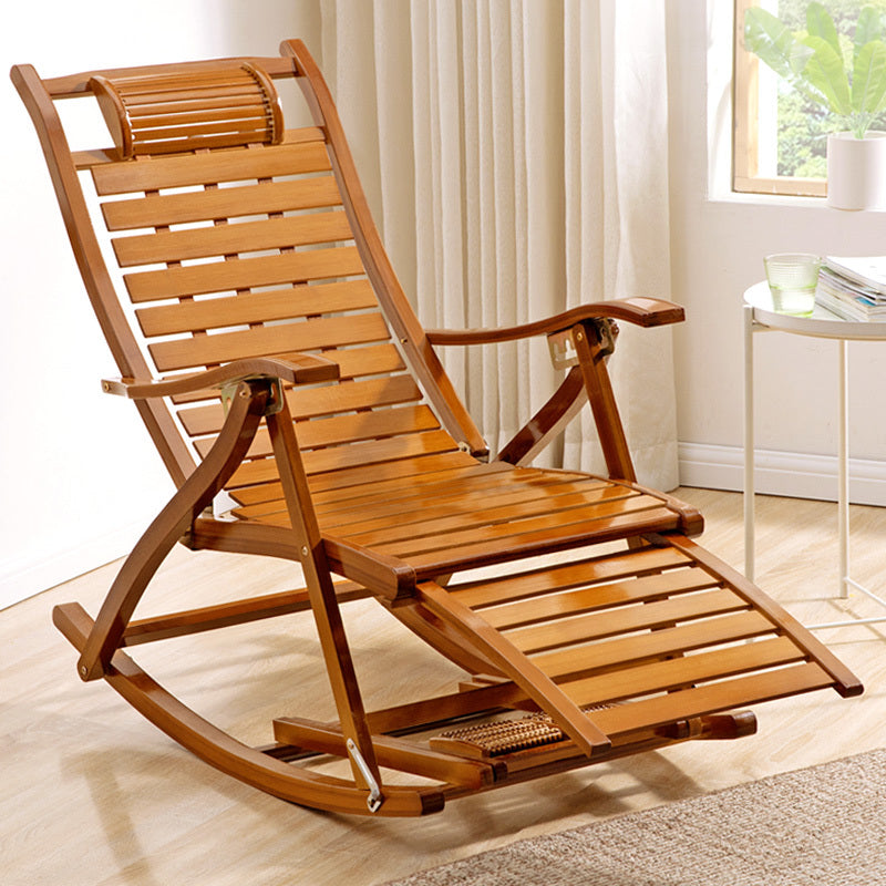 Bamboo Rocking Chair Foldable Recliner