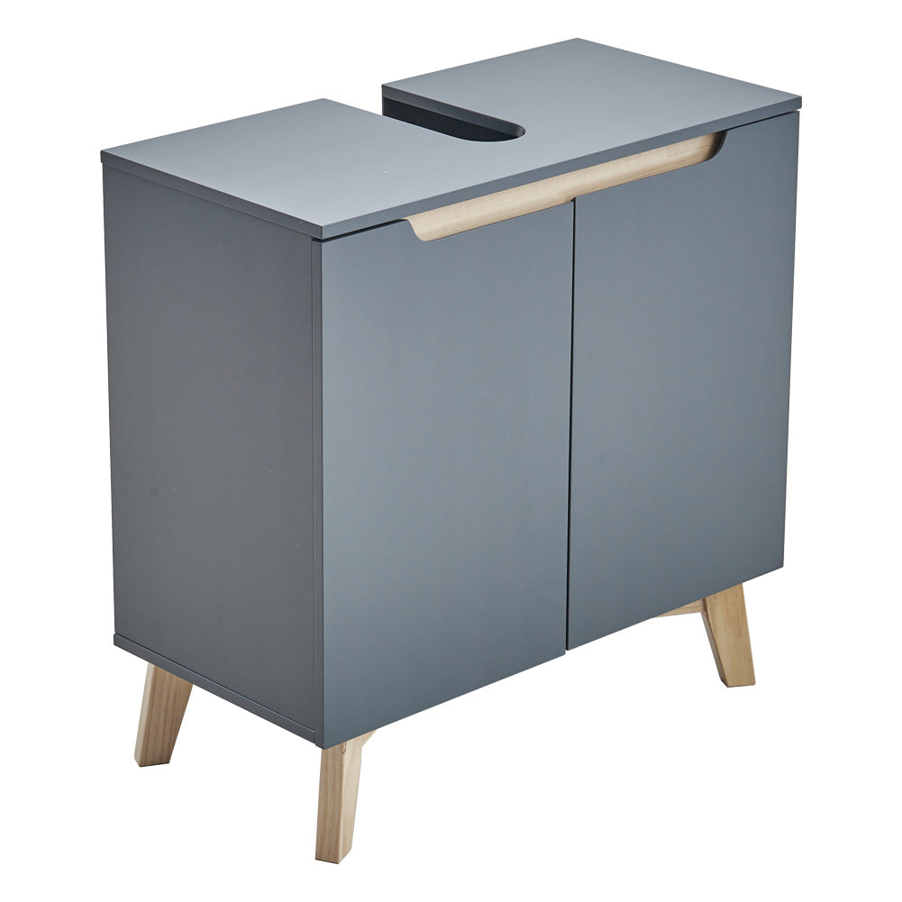 Grey Freestanding Under Sink Storage Cabinet