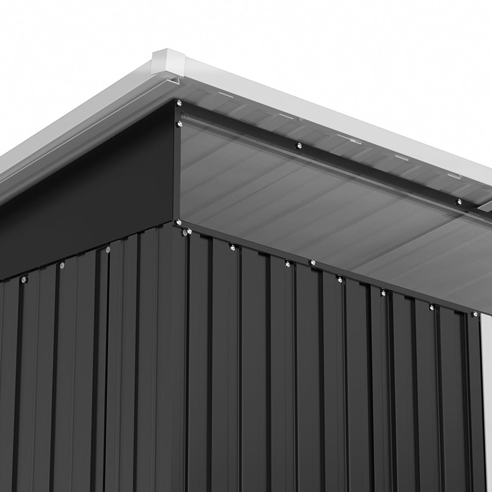 Garden Metal Storage Shed with Lockable Sliding Doors