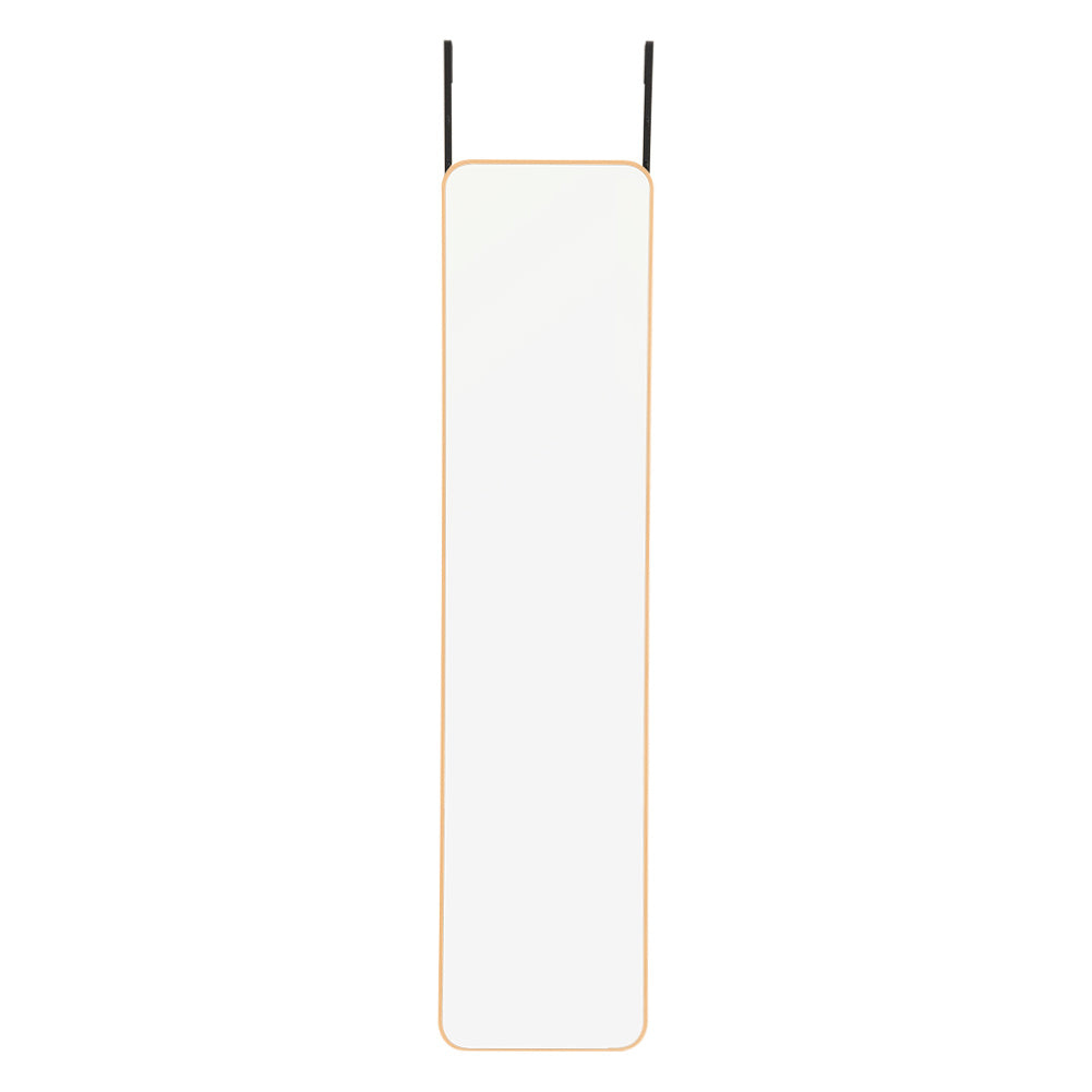 Full Length Mirror with Rounded Corners Door Hanging Gold Medium Mirror