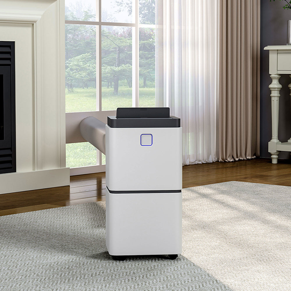 White 12L Dehumidifier with Wheels and WiFi