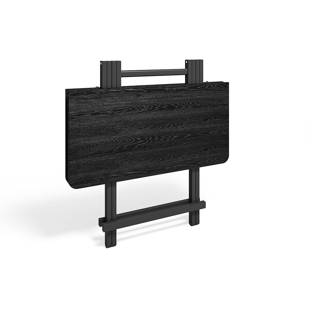 Black 80x80cm Folding Wooden Dining Table
