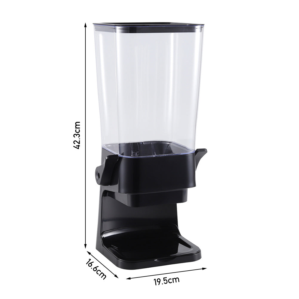 Black Cereal Nuts Storage Container Dispenser for Kitchen