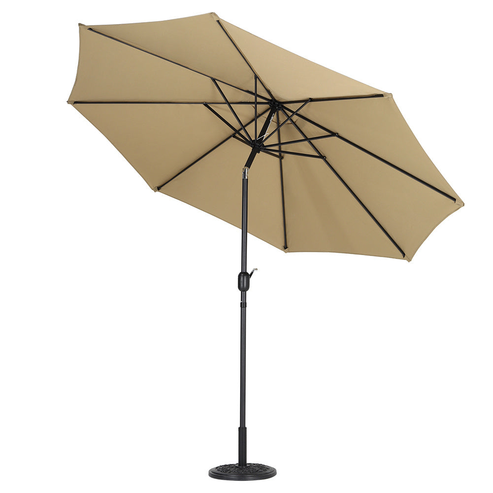 240 cm H 3M Patio Umbrella Large Traditional Parasol, with Round Base