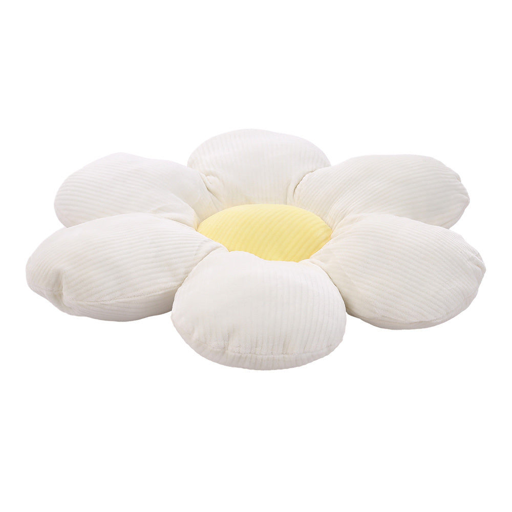 White Daisy Shaped Seat Cushion Flower Throw Pillow