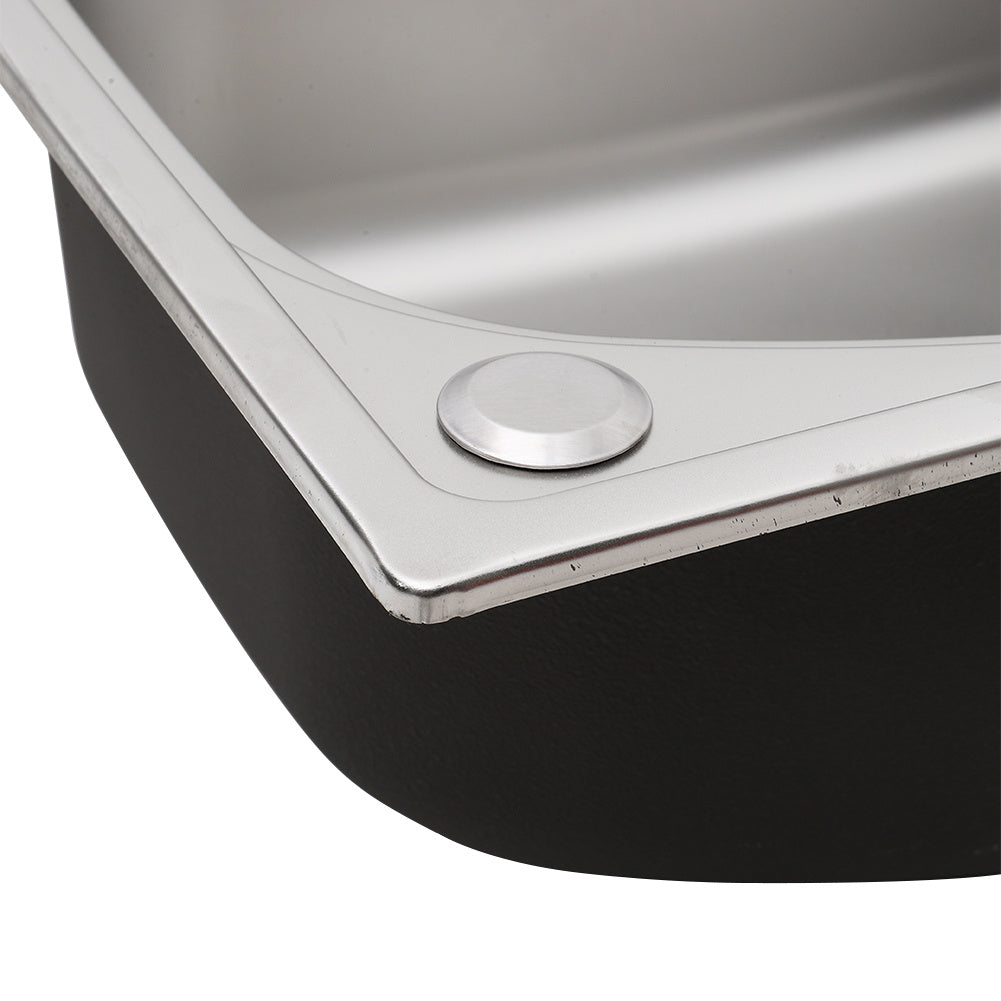 Stainless Steel Topmount Square Single Kitchen Sink