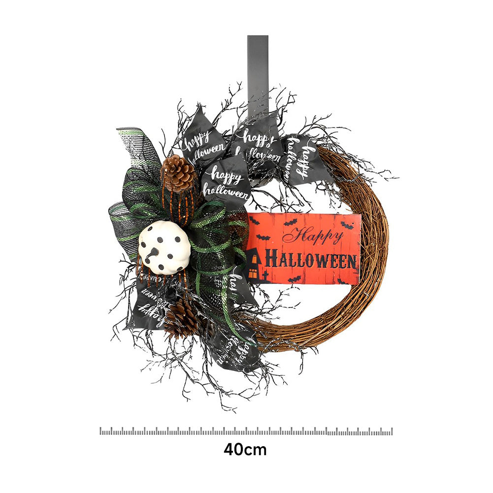 Halloween Wreath with Bows Home Decor