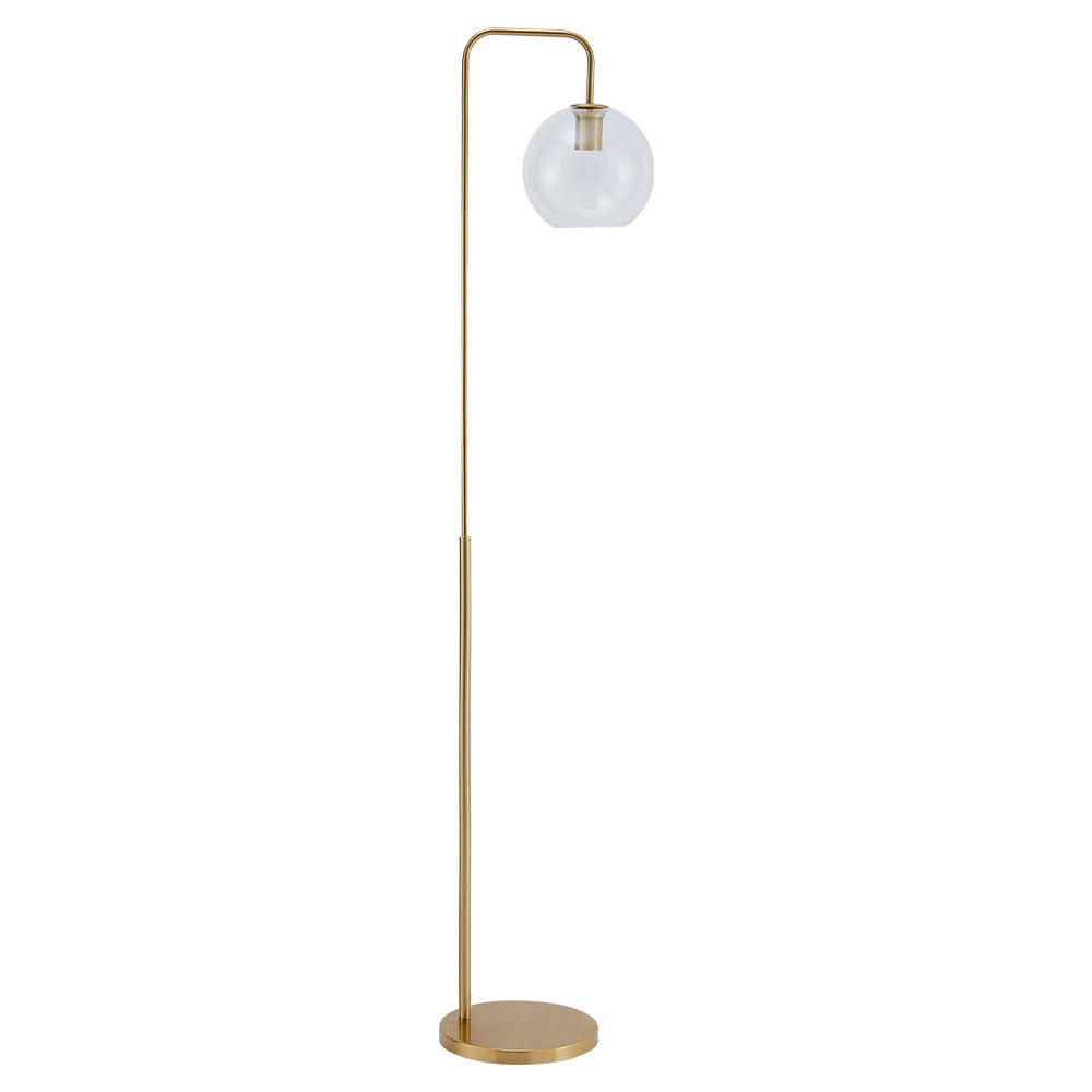 Gold Modern Arc Arm Floor Lamp