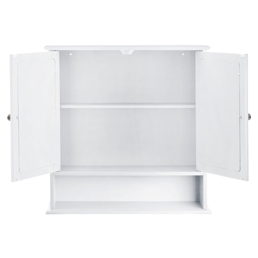 Wall Mounted Bathroom Mirror Cabinet, 2 Doors