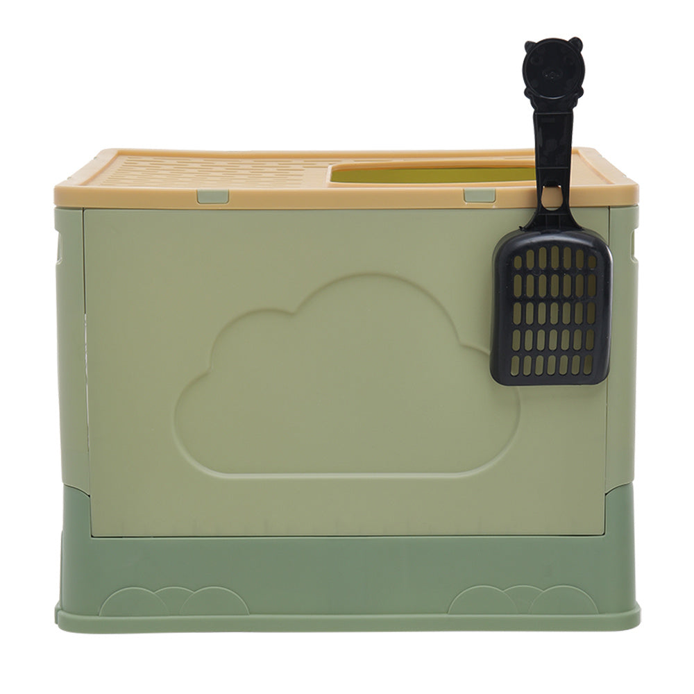 Liningandhome Foldable Cat Litter Box Top Entry Anti-Splashing Cat Toilet