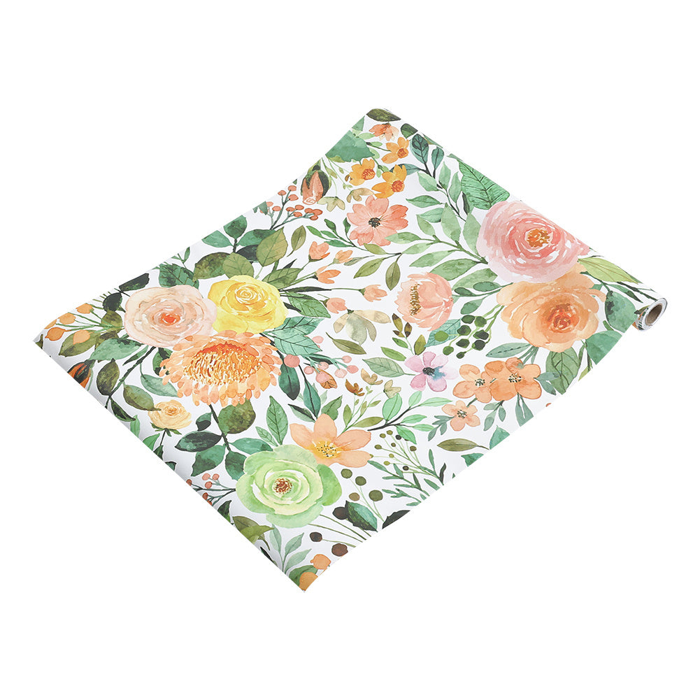 300cm L x 45cm W European Countryside Style Floral Wallpaper Roll Self Adhesive